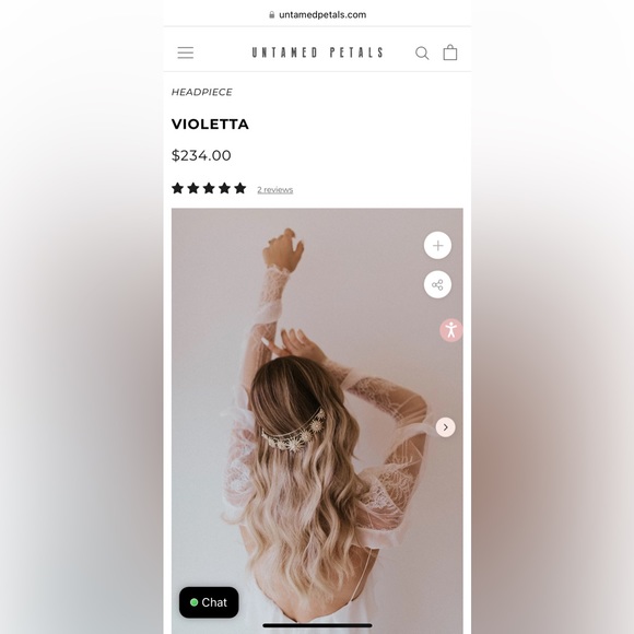 Untamed Petals - Gold Violetta Tiara With Pearl Details - Picture 4 of 7